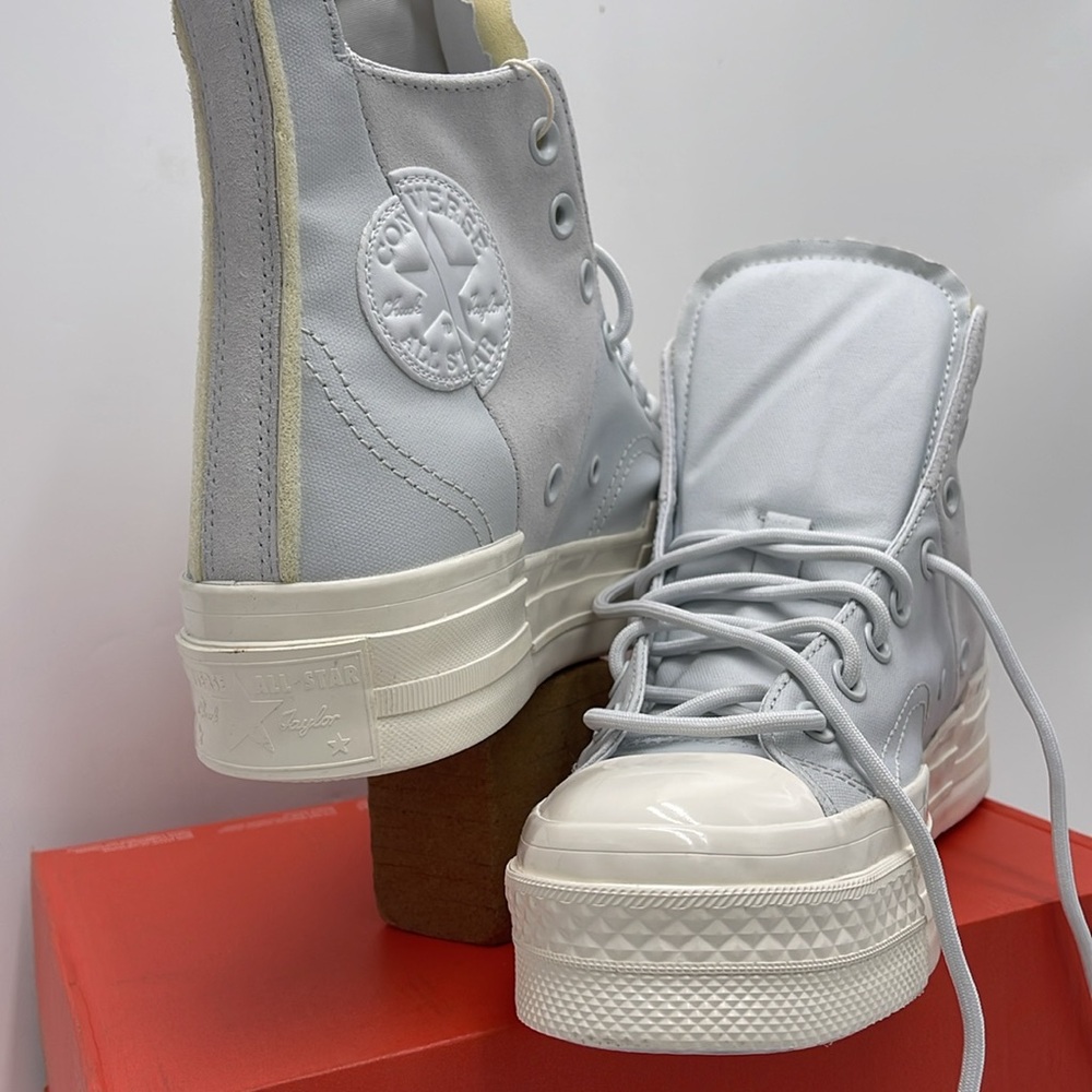 Converse WMNS CHUCK 70 PLUS HI MOONBATHE/EGRET/MOONBATHE A05259C Platforms Snkrs - Picture 9 of 16